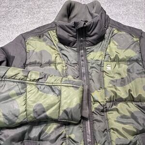 G-Star Raw Jacket Men's Sz.Large Camouflaged Expedition Puffer Outdoor Camping